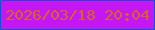 文字の大きさ：3、枠の色：1052d3、背景の色：c417f4、文字の色：d46526 無料ブログパーツのブログ時計