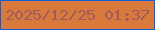 文字の大きさ：3、枠の色：105cd9、背景の色：d9793b、文字の色：9e5c5e 無料ブログパーツのブログ時計