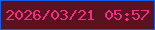 文字の大きさ：5、枠の色：105ff3、背景の色：5b1220、文字の色：f42c84 無料ブログパーツのブログ時計
