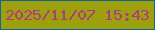 文字の大きさ：3、枠の色：106498、背景の色：9da00d、文字の色：af3c80 無料ブログパーツのブログ時計