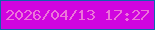 文字の大きさ：3、枠の色：1064ae、背景の色：d005df、文字の色：ec74da 無料ブログパーツのブログ時計