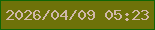 文字の大きさ：2、枠の色：106505、背景の色：6e7209、文字の色：d0b8aa 無料ブログパーツのブログ時計