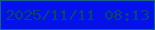 文字の大きさ：2、枠の色：106587、背景の色：0411e9、文字の色：024870 無料ブログパーツのブログ時計