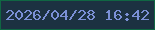 文字の大きさ：4、枠の色：106643、背景の色：1c3141、文字の色：7b90d6 無料ブログパーツのブログ時計