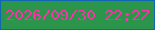 文字の大きさ：3、枠の色：1066b3、背景の色：2b964b、文字の色：ff31aa 無料ブログパーツのブログ時計