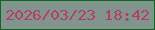 文字の大きさ：1、枠の色：106724、背景の色：81948d、文字の色：b3405e 無料ブログパーツのブログ時計
