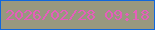 文字の大きさ：1、枠の色：1067dc、背景の色：98987f、文字の色：e55ebb 無料ブログパーツのブログ時計