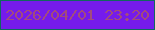文字の大きさ：4、枠の色：10685f、背景の色：751beb、文字の色：a24b7d 無料ブログパーツのブログ時計