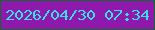 文字の大きさ：3、枠の色：10692c、背景の色：9019ad、文字の色：37e0e4 無料ブログパーツのブログ時計