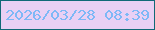 文字の大きさ：4、枠の色：106977、背景の色：e9d0f4、文字の色：7eb8f6 無料ブログパーツのブログ時計
