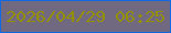 文字の大きさ：2、枠の色：1069e2、背景の色：70697f、文字の色：938f00 無料ブログパーツのブログ時計