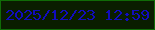 文字の大きさ：3、枠の色：106b07、背景の色：0a1d00、文字の色：110cbe 無料ブログパーツのブログ時計