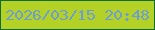 文字の大きさ：5、枠の色：106c32、背景の色：b4d126、文字の色：6e9dd3 無料ブログパーツのブログ時計
