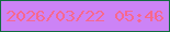 文字の大きさ：3、枠の色：106c3f、背景の色：cc83f6、文字の色：f7688e 無料ブログパーツのブログ時計