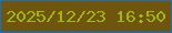 文字の大きさ：1、枠の色：1073ca、背景の色：6f550d、文字の色：a0b612 無料ブログパーツのブログ時計