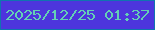文字の大きさ：3、枠の色：1074b0、背景の色：4d35dd、文字の色：64d0b5 無料ブログパーツのブログ時計