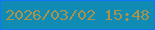 文字の大きさ：1、枠の色：1075f8、背景の色：0f8bb4、文字の色：a9924c 無料ブログパーツのブログ時計