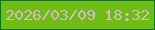 文字の大きさ：1、枠の色：107618、背景の色：6fbd14、文字の色：d9b9c8 無料ブログパーツのブログ時計