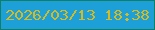 文字の大きさ：4、枠の色：107f64、背景の色：1ca0d7、文字の色：d4ba23 無料ブログパーツのブログ時計