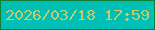 文字の大きさ：1、枠の色：108036、背景の色：00bfb5、文字の色：c1cb70 無料ブログパーツのブログ時計