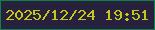 文字の大きさ：3、枠の色：10804b、背景の色：27213d、文字の色：c4c817 無料ブログパーツのブログ時計