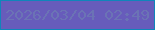 文字の大きさ：5、枠の色：1085ba、背景の色：675cbb、文字の色：6b73b5 無料ブログパーツのブログ時計