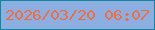 文字の大きさ：1、枠の色：10879e、背景の色：8daee0、文字の色：ed6d45 無料ブログパーツのブログ時計