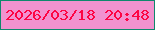 文字の大きさ：5、枠の色：10886d、背景の色：f292cf、文字の色：fd0544 無料ブログパーツのブログ時計