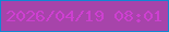 文字の大きさ：3、枠の色：1088d3、背景の色：a744aa、文字の色：ce40d1 無料ブログパーツのブログ時計