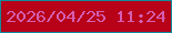 文字の大きさ：2、枠の色：108b9b、背景の色：b70218、文字の色：d55eb1 無料ブログパーツのブログ時計