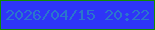 文字の大きさ：1、枠の色：108c01、背景の色：2e35f7、文字の色：2a76cc 無料ブログパーツのブログ時計