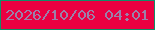 文字の大きさ：5、枠の色：108e68、背景の色：eb0041、文字の色：9b80aa 無料ブログパーツのブログ時計