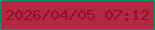 文字の大きさ：5、枠の色：108e73、背景の色：b22944、文字の色：941020 無料ブログパーツのブログ時計