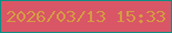 文字の大きさ：2、枠の色：108e85、背景の色：d95666、文字の色：d59a44 無料ブログパーツのブログ時計