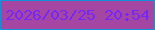 文字の大きさ：2、枠の色：1092da、背景の色：a446a2、文字の色：7427f8 無料ブログパーツのブログ時計