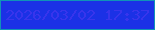 文字の大きさ：4、枠の色：1093b7、背景の色：1b31e6、文字の色：3835ec 無料ブログパーツのブログ時計