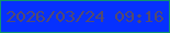 文字の大きさ：1、枠の色：10946e、背景の色：0631fe、文字の色：534a70 無料ブログパーツのブログ時計