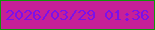 文字の大きさ：4、枠の色：10960a、背景の色：c62098、文字の色：7b11ea 無料ブログパーツのブログ時計