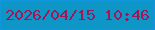 文字の大きさ：4、枠の色：1096dc、背景の色：0d96c6、文字の色：a01758 無料ブログパーツのブログ時計