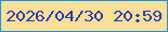 文字の大きさ：3、枠の色：1096e2、背景の色：fbde98、文字の色：2d3eb0 無料ブログパーツのブログ時計