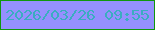 文字の大きさ：2、枠の色：10970d、背景の色：9590fe、文字の色：3aadc0 無料ブログパーツのブログ時計