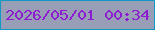 文字の大きさ：2、枠の色：1099c7、背景の色：989eb5、文字の色：8d1bd1 無料ブログパーツのブログ時計