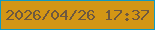 文字の大きさ：1、枠の色：109ac1、背景の色：d39615、文字の色：6e583f 無料ブログパーツのブログ時計