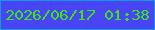 文字の大きさ：3、枠の色：109add、背景の色：4944f6、文字の色：38e715 無料ブログパーツのブログ時計