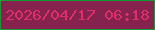文字の大きさ：1、枠の色：109b34、背景の色：85224e、文字の色：de2f6a 無料ブログパーツのブログ時計