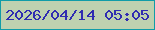 文字の大きさ：3、枠の色：109ca8、背景の色：bed1b0、文字の色：302cb1 無料ブログパーツのブログ時計