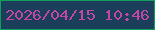 文字の大きさ：1、枠の色：109d5b、背景の色：1b3f5a、文字の色：c147a4 無料ブログパーツのブログ時計