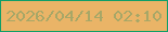 文字の大きさ：5、枠の色：109e68、背景の色：eab467、文字の色：a7a767 無料ブログパーツのブログ時計