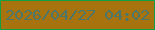 文字の大きさ：1、枠の色：10a043、背景の色：a6730e、文字の色：4d766b 無料ブログパーツのブログ時計