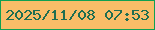 文字の大きさ：2、枠の色：10a052、背景の色：f9bd68、文字の色：1f6e51 無料ブログパーツのブログ時計
